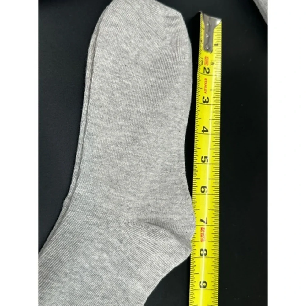Pareberry Casual Cotton Solid Grey Crew Tube‎ Dress Socks-12 pair